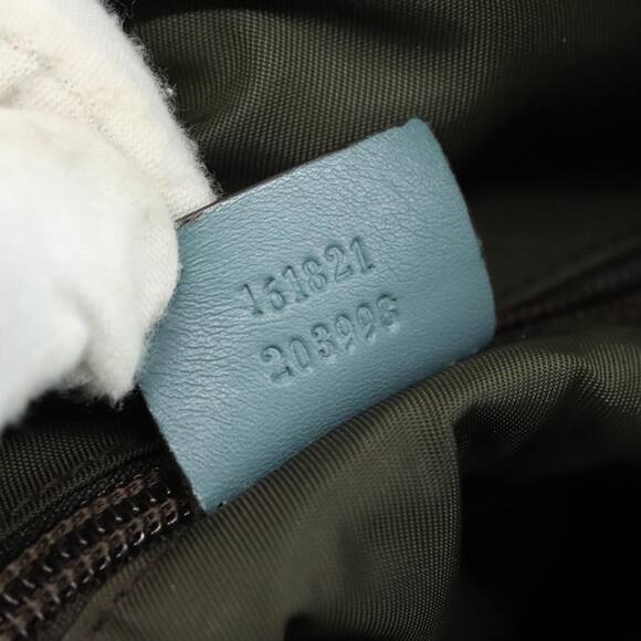 GUCCI GG Canvas Guccissima Shoulder Bag Turquoise Blue - Picture 13 of 13